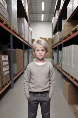 Norwegian child boy with  gray hair