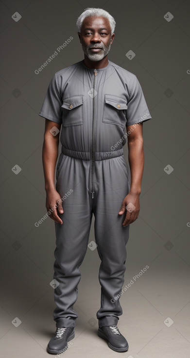 Ghanaian middle-aged male with  gray hair