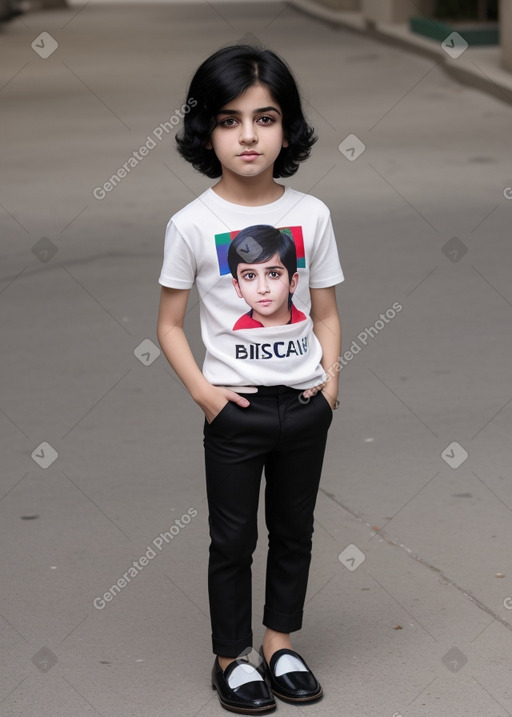 Azerbaijani child boy with  black hair