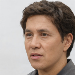 Neutral white adult male with short  brown hair and brown eyes