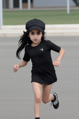 Iranian child girl with  black hair