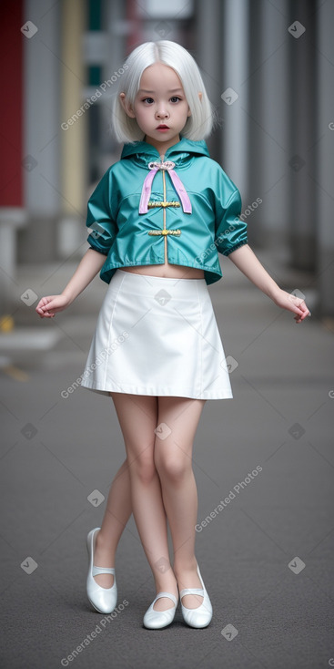 Chinese child female with  white hair