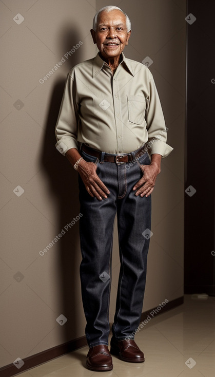 Elderly male with  brown hair