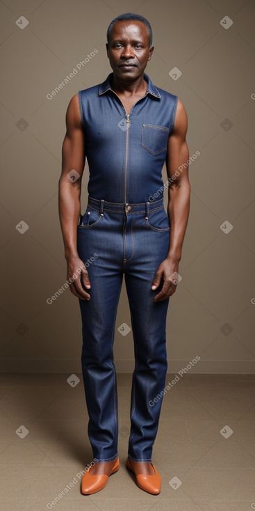 Ugandan middle-aged male with  brown hair