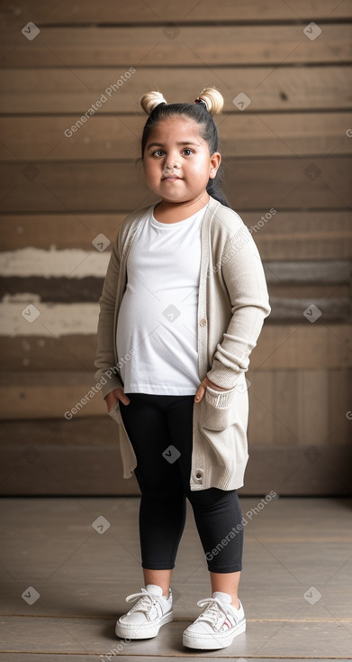 Ecuadorian child girl with  white hair