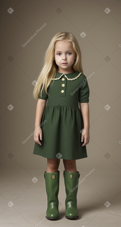 Panamanian child girl with  blonde hair