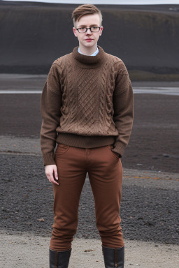 Icelandic adult non-binary with  brown hair