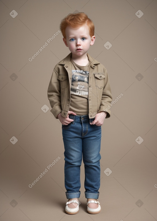 American infant boy with  ginger hair