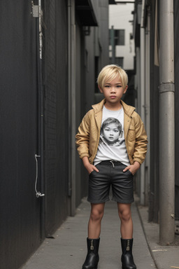 Thai child boy with  blonde hair