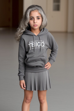 Tunisian child girl with  gray hair