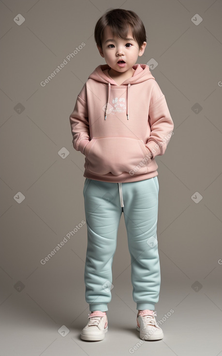 Korean infant boy with  brown hair