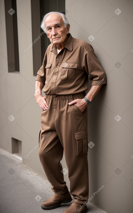 Italian elderly male with  brown hair