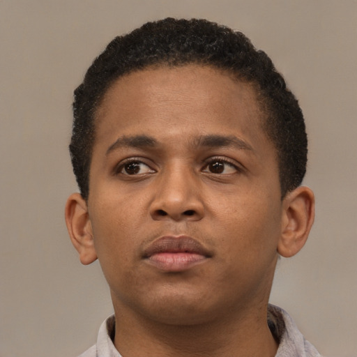 Neutral latino young-adult male with short  brown hair and brown eyes