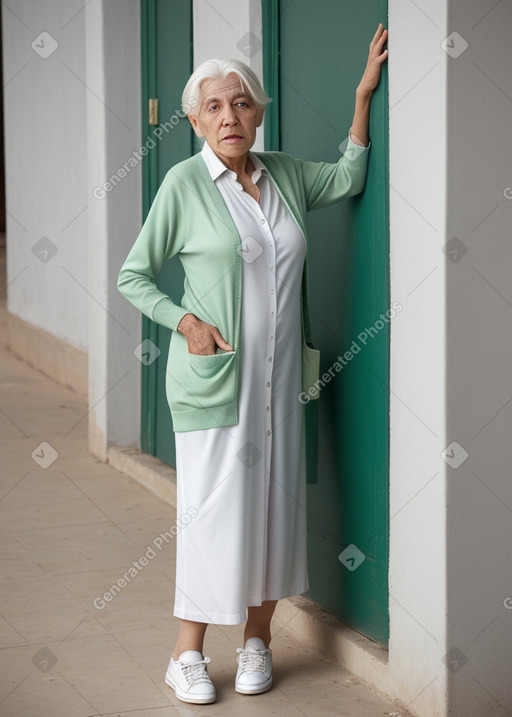 Moroccan elderly female with  white hair