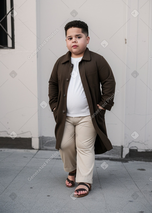 Puerto rican child boy with  brown hair