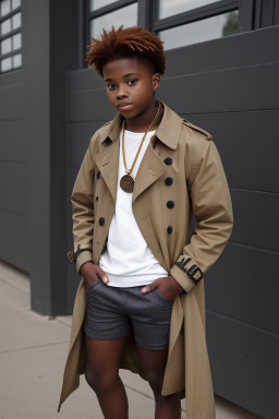 African american teenager boy with  ginger hair