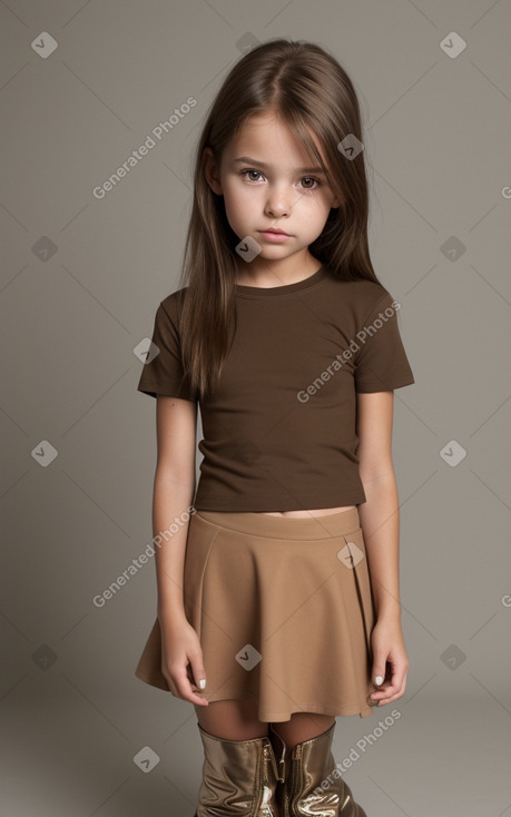 Child girl with  brown hair