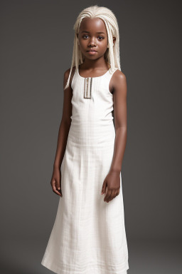 Senegalese child girl with  white hair