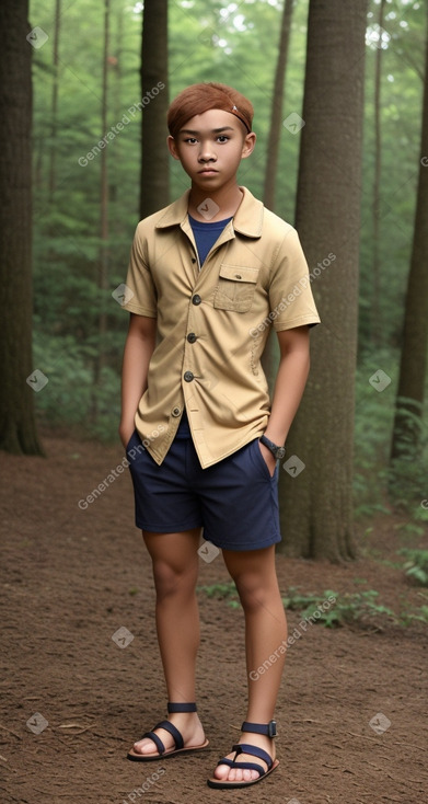 Filipino teenager boy with  ginger hair