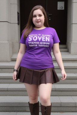 Slovenian young adult female with  brown hair