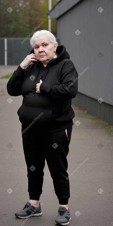 Lithuanian elderly female with  black hair