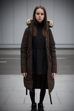 Swedish young adult female with  brown hair