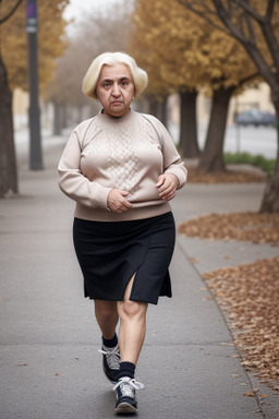 Azerbaijani elderly female with  blonde hair