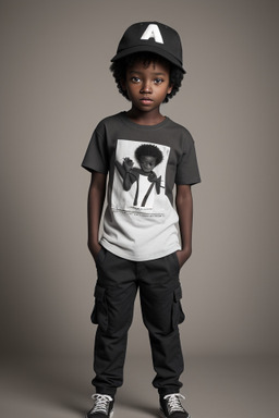 African child boy with  black hair