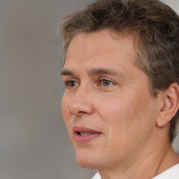 Neutral white adult male with short  brown hair and brown eyes