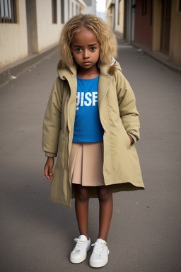 Ethiopian child girl with  blonde hair