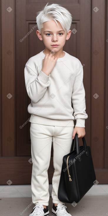 Irish child boy with  white hair