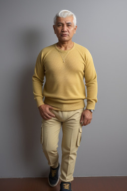 Uzbek 45 years male with  white hair