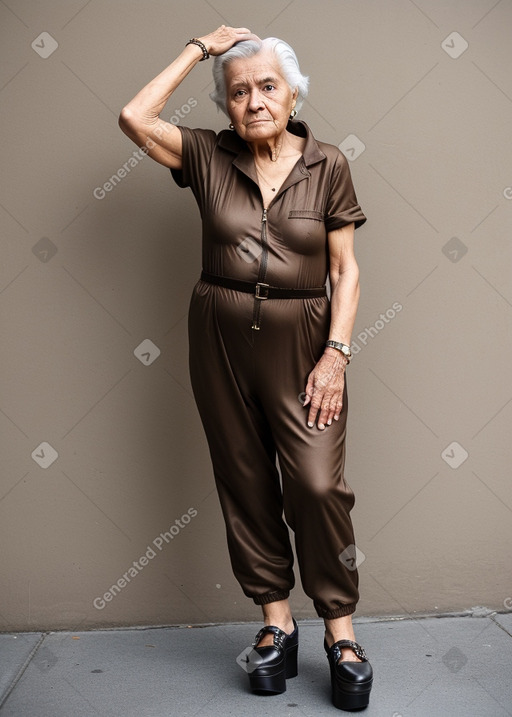 Ecuadorian elderly female with  brown hair