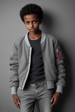 Ethiopian teenager boy with  gray hair