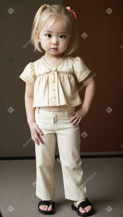 Japanese infant girl with  blonde hair