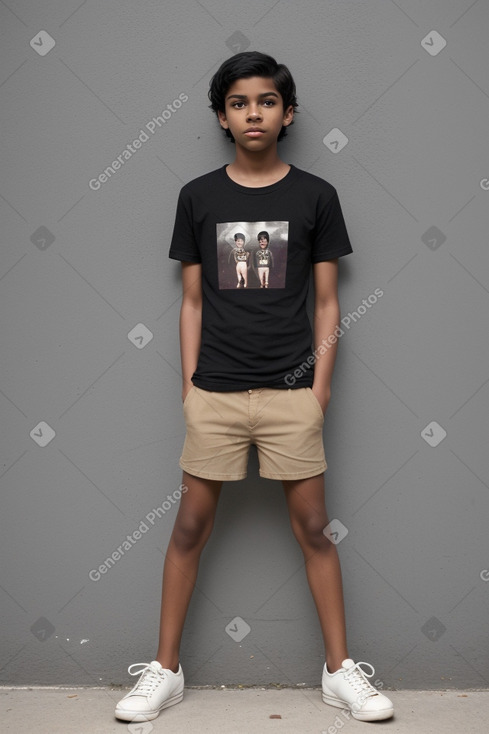 Panamanian teenager boy with  black hair