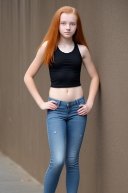 Czech teenager girl with  ginger hair