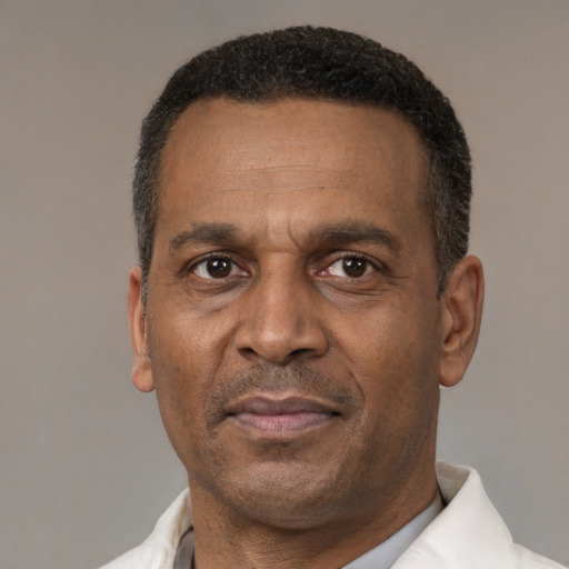 Neutral latino adult male with short  brown hair and brown eyes