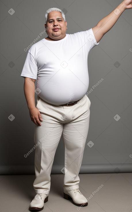 Venezuelan middle-aged male with  white hair