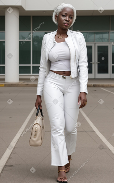 Ghanaian adult female with  white hair