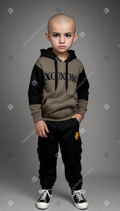 Macedonian child boy with  black hair