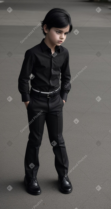 Swiss child boy with  black hair