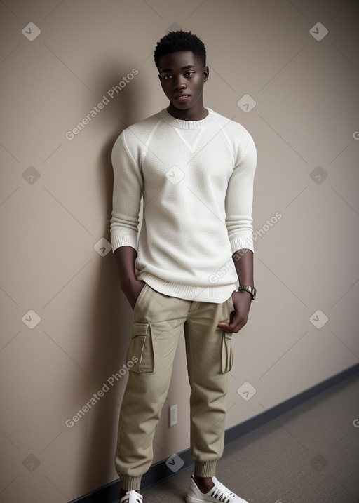 Ghanaian young adult male with  white hair