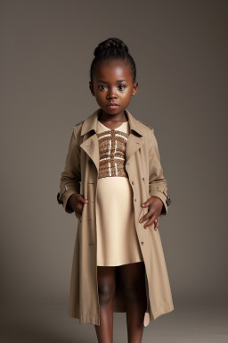 Ghanaian infant girl with  brown hair