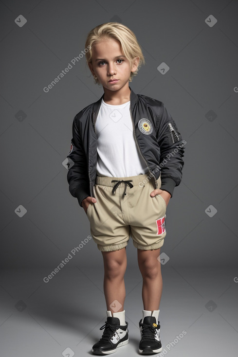 Libyan child boy with  blonde hair