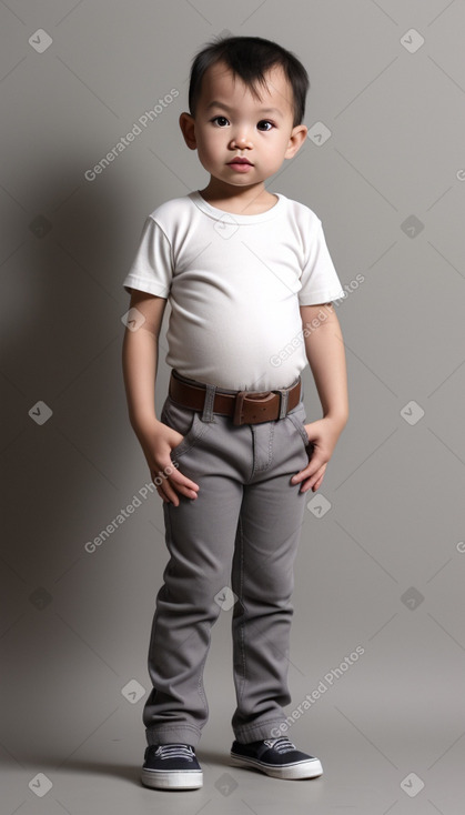 Vietnamese infant boy with  gray hair