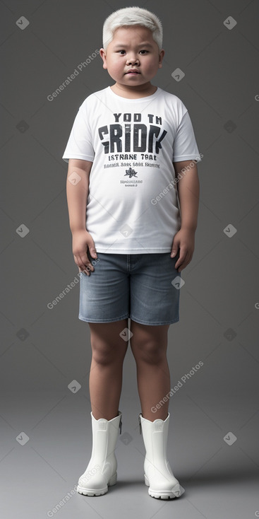 Filipino child boy with  white hair