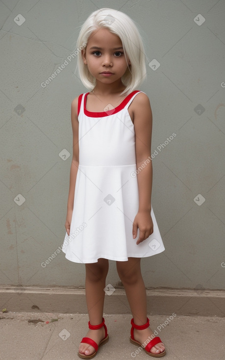 Nicaraguan child girl with  white hair