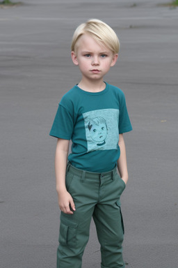 Latvian child boy with  blonde hair