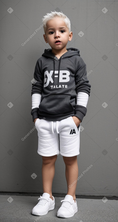 Puerto rican infant boy with  white hair